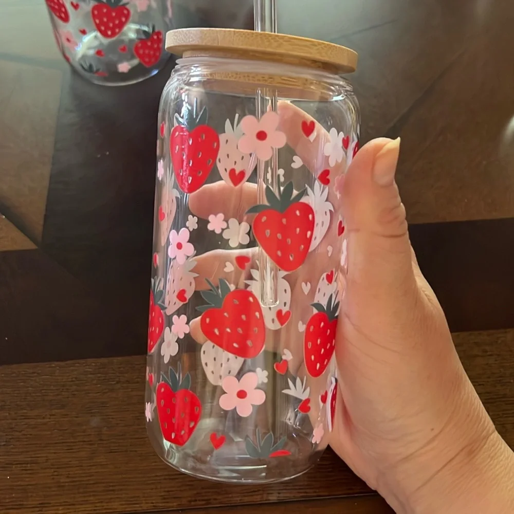 Glass tumbler cup mug